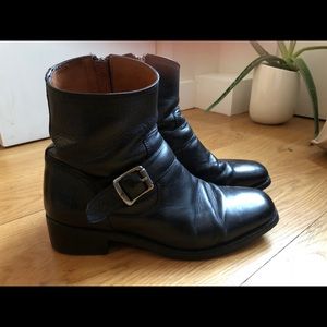 Frye Hannah Engineer Boot Size 9B black leather